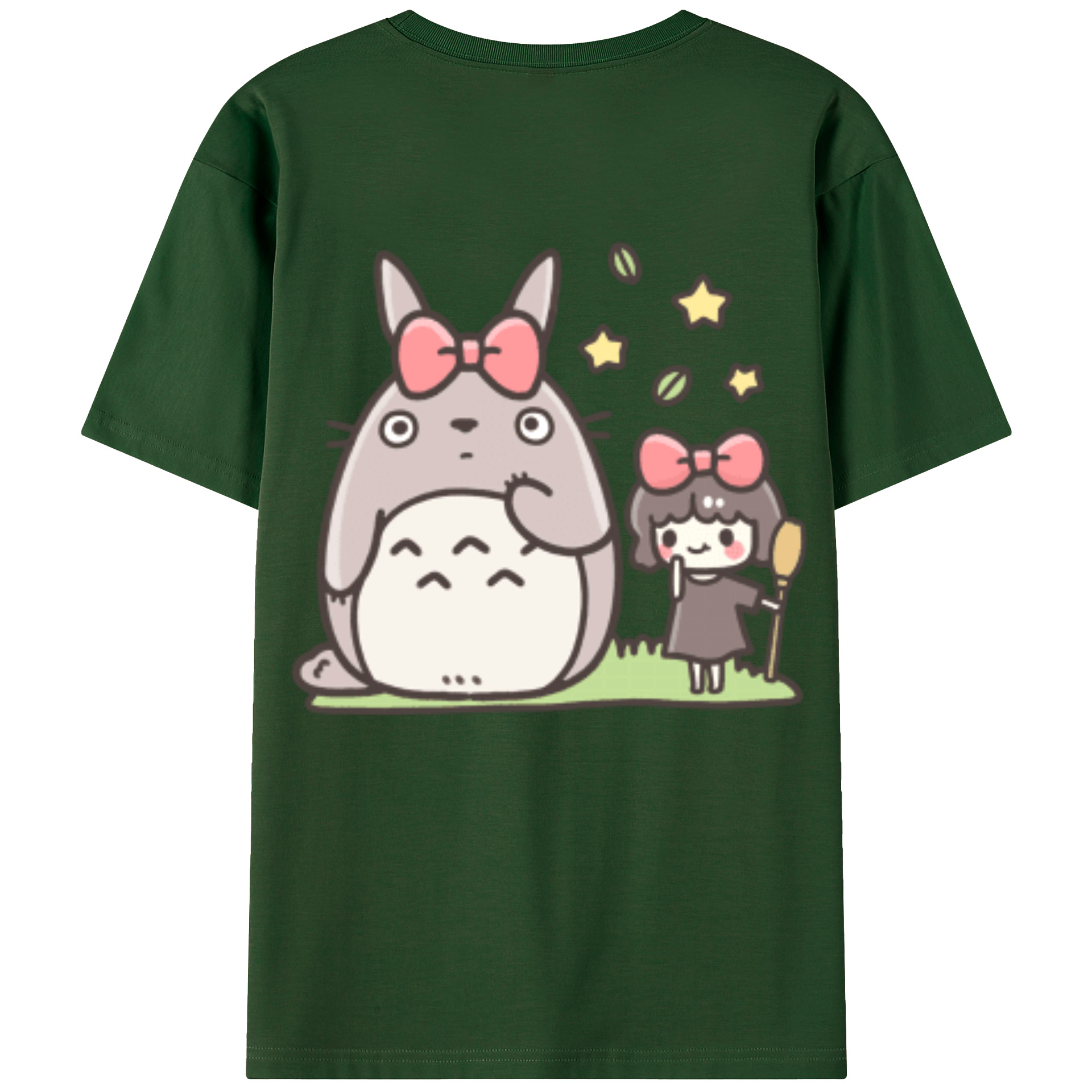（画像用） となりのトトロ 草壁メイ 草壁サツキ My Neighbor Totoro Satsuki Kusakabe Mei Kusakabe 綿100％半袖Tシャツ（背面プリント）